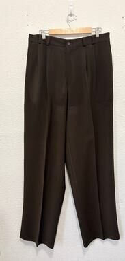 Vintage Carmel Zhao Pants Microfiber Plush Dress Pants Preppy Pleated Classic
